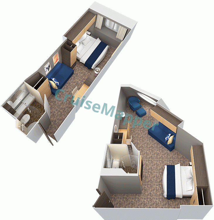 Spectrum Of The Seas Oceanview Cabin  floor plan