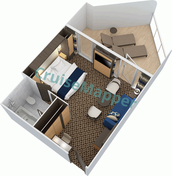 Spectrum Of The Seas Large-Balcony Junior Suite  floor plan