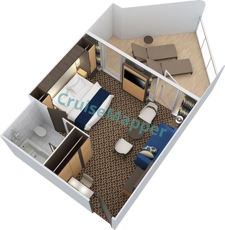 Odyssey Of The Seas Large-Balcony Junior Suite floor plan Odyssey Of The Seas Large-Balcony Junior Suite floor plan