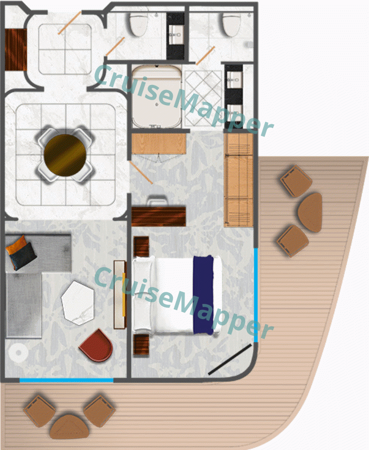 Star Explorer 2-Room Horizon Owner Suite with Wraparound Terrace floor plan Star Explorer 2-Room Horizon Owner Suite with Wraparound Terrace floor plan