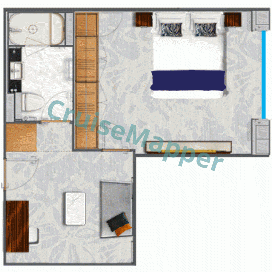 Star Explorer Triple Infinity Suite with French Balcony floor plan Star Explorer Triple Infinity Suite with French Balcony floor plan
