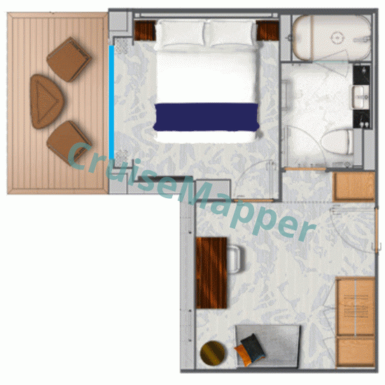 Star Explorer Triple Premier Veranda Suite floor plan Star Explorer Triple Premier Veranda Suite floor plan
