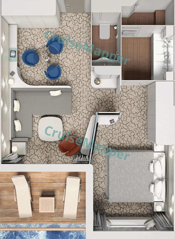 Hanseatic Spirit Junior Suite  floor plan