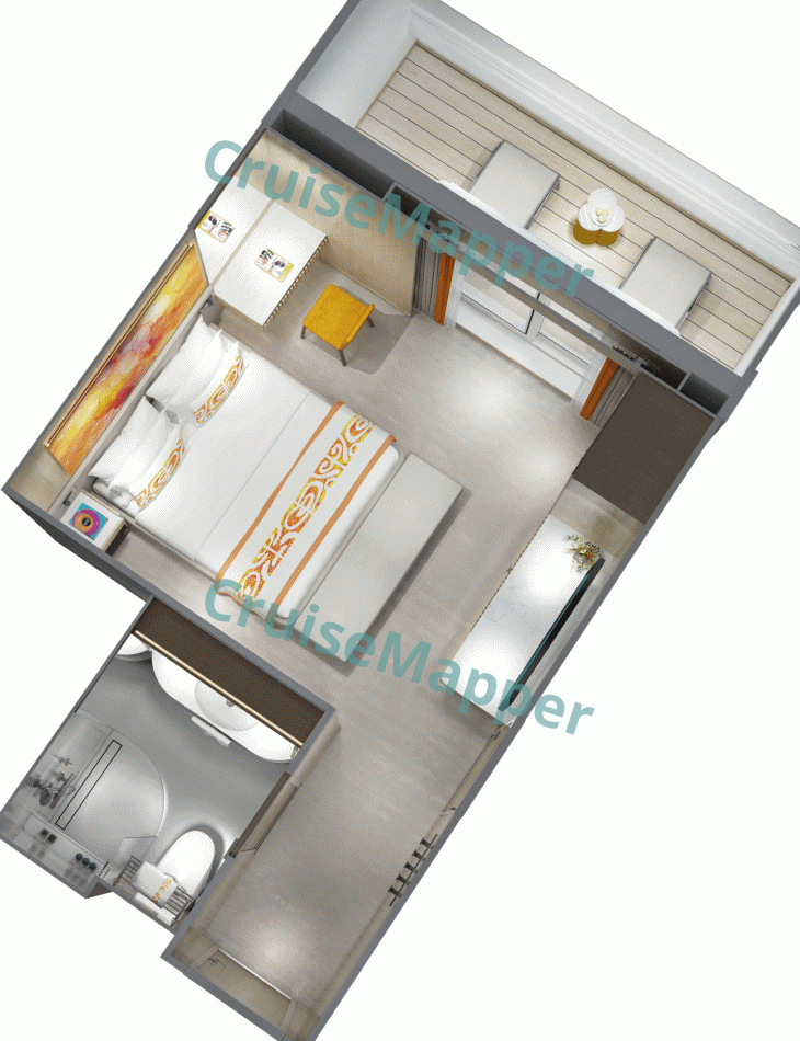 Aranui Aranoa Superior Deluxe Balcony Cabin floor plan Aranui Aranoa Superior Deluxe Balcony Cabin  floor plan