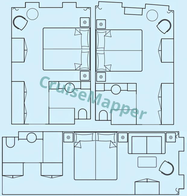 Sea Cloud Spirit Porthole Cabin  floor plan