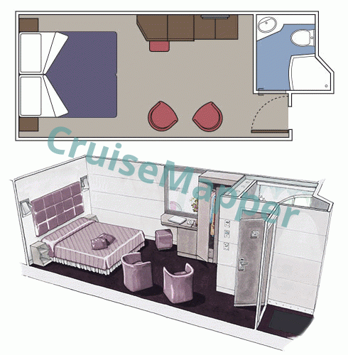 MSC Virtuosa Interior Cabin  floor plan