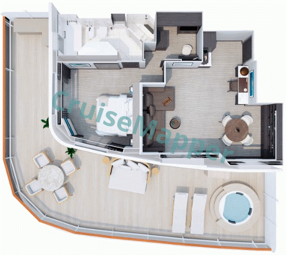 MSC Explora 1 Ocean SERENITY Residence  floor plan