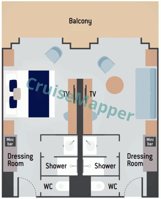 Le Commandant Charcot 2-Room Prestige Suite  floor plan