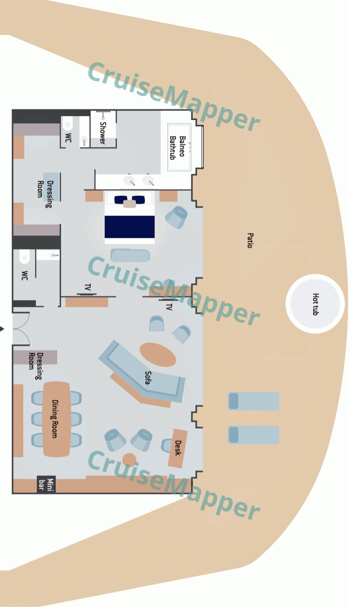 Le Commandant Charcot 2-Room Owners Suite  floor plan