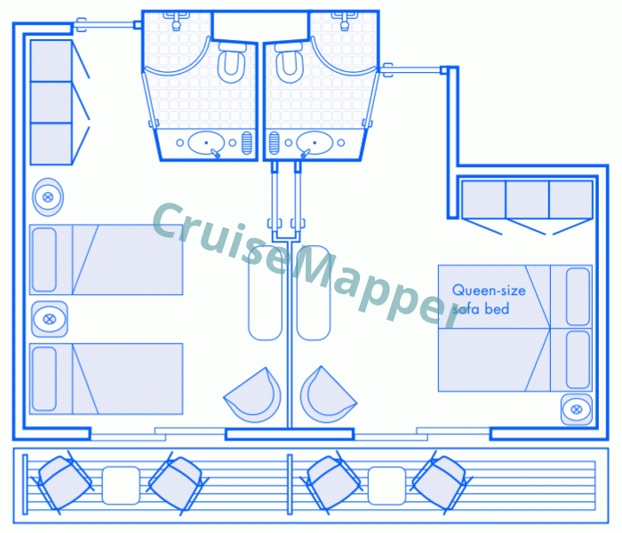 MV Magellan Explorer 2-Room Triple Suite with Two Balconies  floor plan