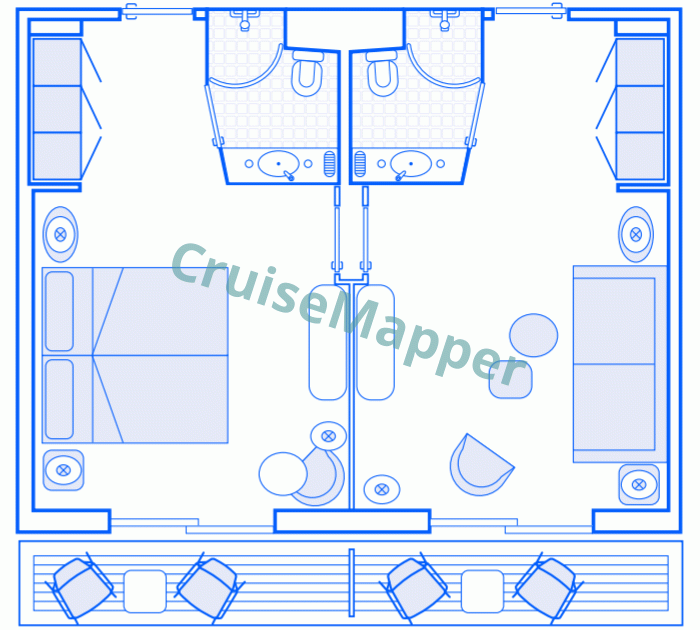 MV Magellan Explorer 2-Room Grand Suite with Two Balconies  floor plan