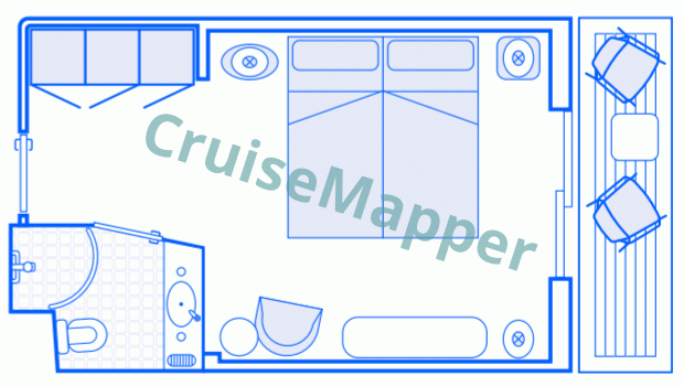 MV Magellan Explorer Single Cabin with Balcony  floor plan