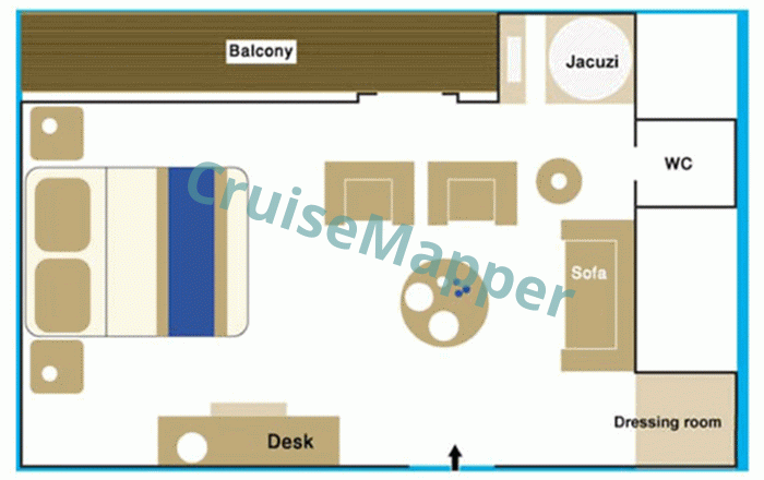 Orient Queen Royal Suite  floor plan