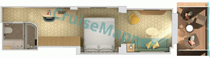 Carnival Jubilee Ocean Suite  floor plan