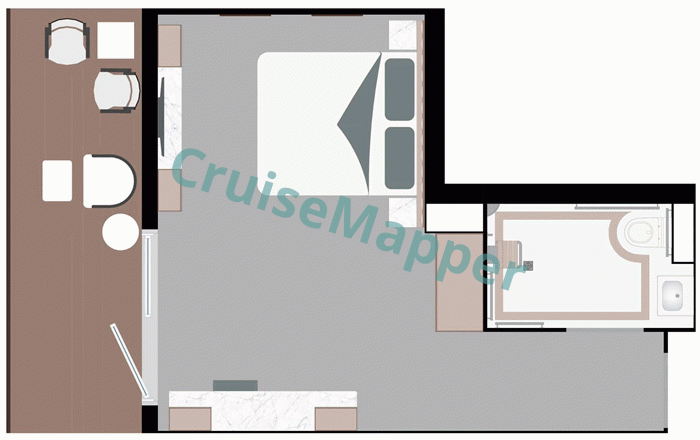 Ocean Odyssey Balcony Suite  floor plan