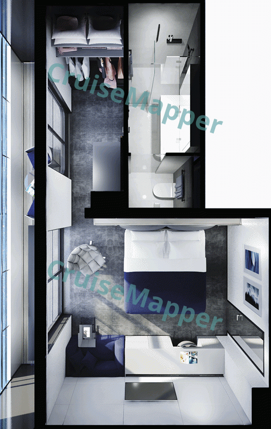 Emerald Azzurra Deluxe Balcony Cabin  floor plan