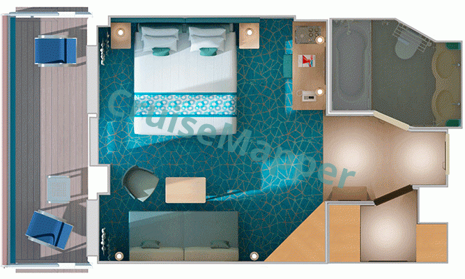 Carnival Panorama Ocean Suite  floor plan