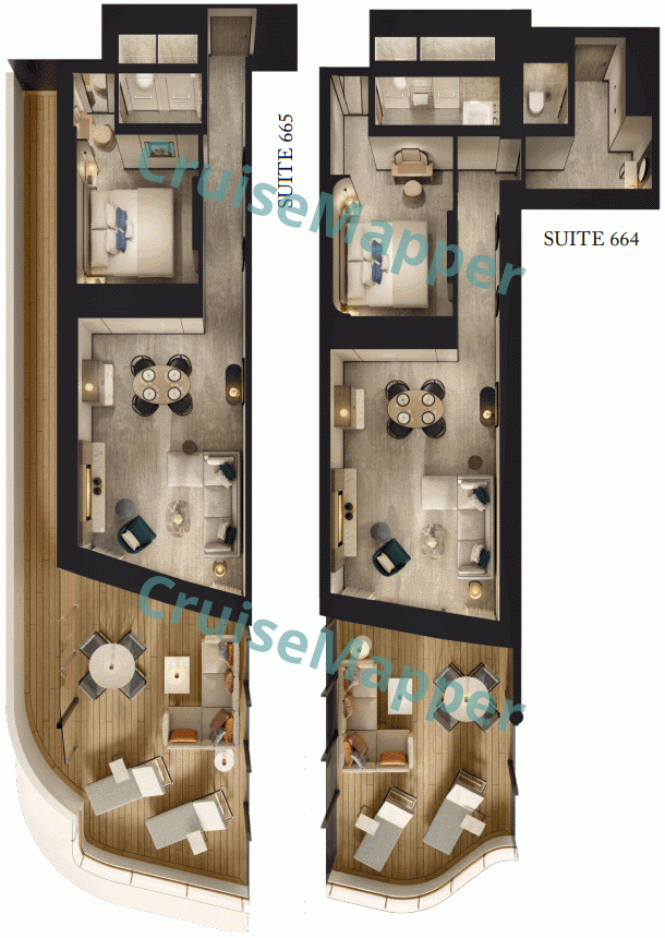 Ritz-Carlton Ilma 2-Room Ilma Suite with Large Terrace  floor plan