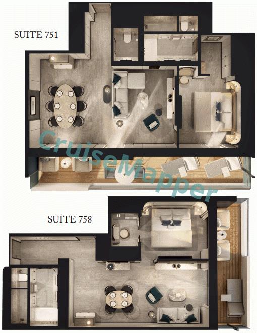 Ritz-Carlton Ilma 2-Room View Suite  floor plan