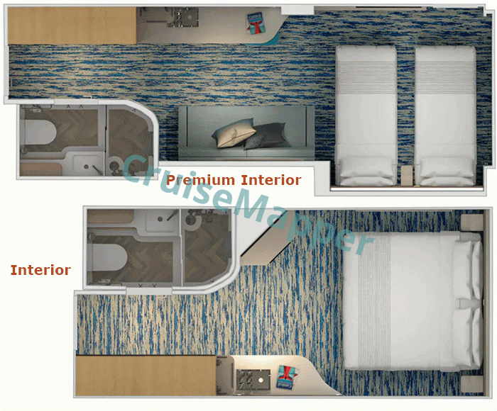 Carnival Mardi Gras Interior Cabin  floor plan