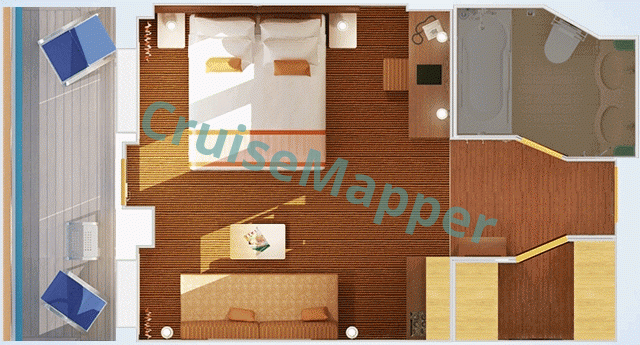 Carnival Firenze Balcony Suite  floor plan