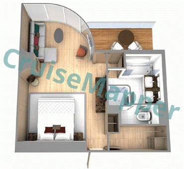 Seabourn Venture Panorama Suite  floor plan