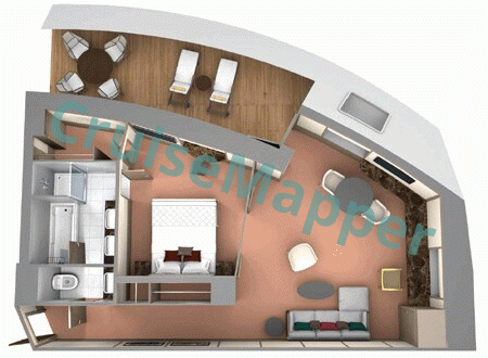 Seabourn Venture Owners Suite  floor plan