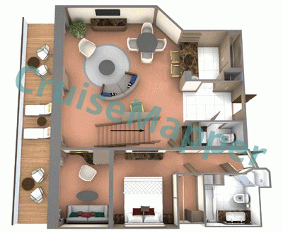 Seabourn Venture Grand Wintergarden Suite  floor plan