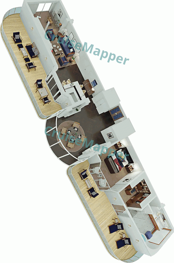 Oceania Vista 4-Room Owners Suite  floor plan