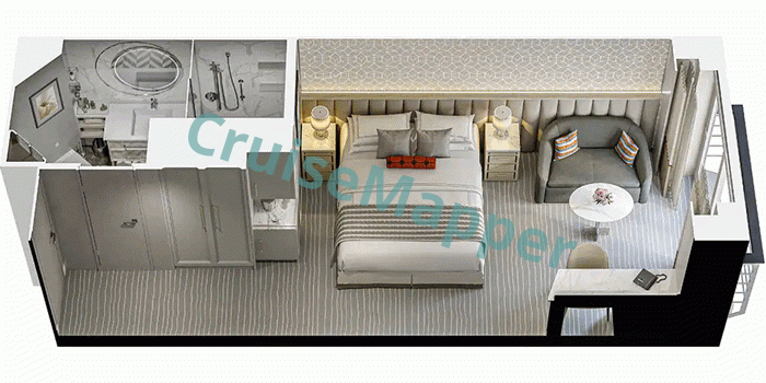 Oceania Vista French Balcony Cabin  floor plan