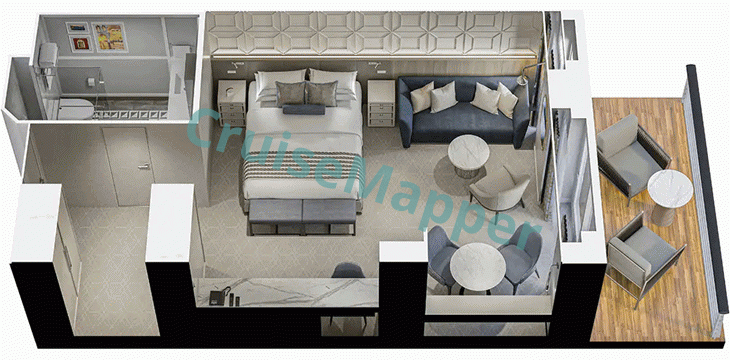 Oceania Allura Penthouse Suite  floor plan