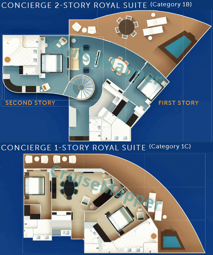 Disney Treasure Concierge Royal Suites  floor plan