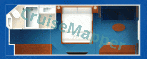 Disney Believe Deluxe Oceanview Cabin floor plan Disney Believe Deluxe Oceanview Cabin floor plan