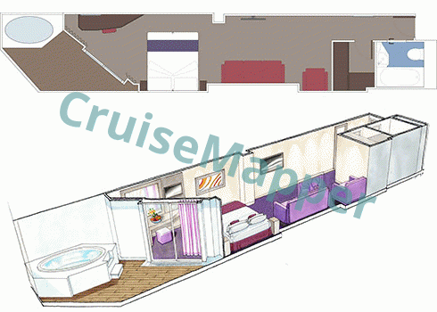 MSC Seashore (Balcony Whirlpool) Seashore Suite  floor plan