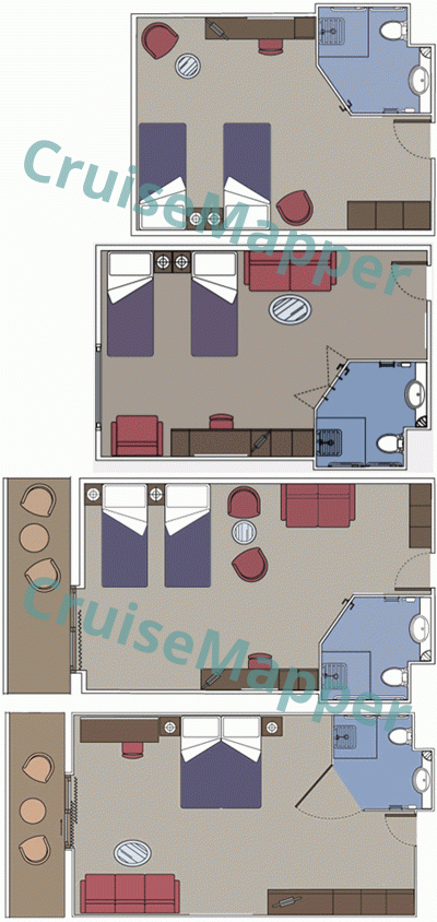 MSC Seashore Handicap (Wheelchair-Accessible) Cabins  floor plan
