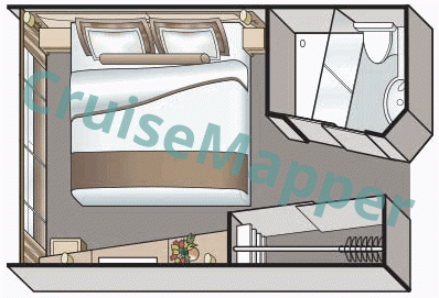 Viking Einar French Balcony Cabin  floor plan