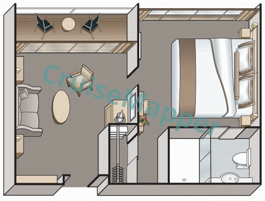 Viking Helgrim Balcony Suite  floor plan