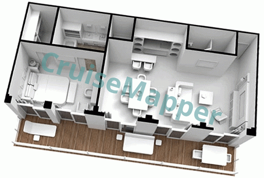 Seven Seas Splendor Grand Suite  floor plan