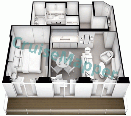 Seven Seas Splendor Seven Seas Suite  floor plan