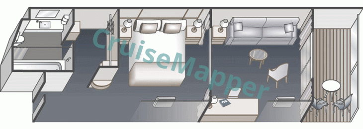 Sky Princess Mini Suite  floor plan