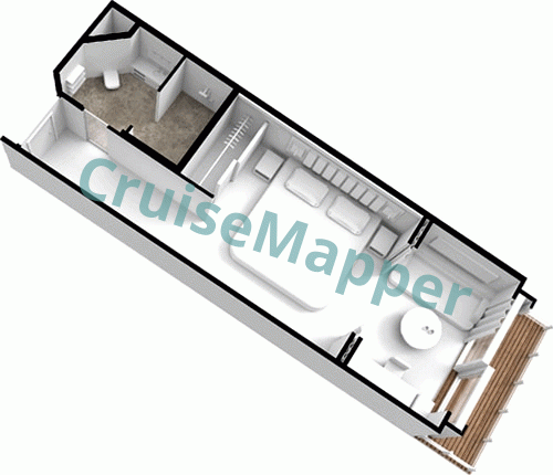 Seven Seas Grandeur Veranda Suite  floor plan