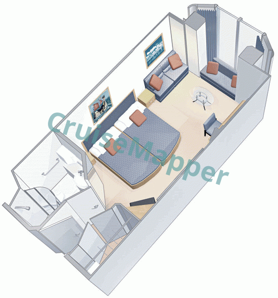 Wonder Of The Seas Promenade View Interior Cabin  floor plan