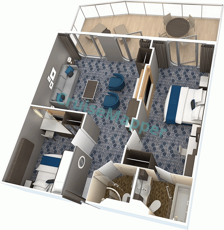Wonder Of The Seas x2-Bedroom Family Grand Suite floor plan Wonder Of The Seas x2-Bedroom Family Grand Suite floor plan