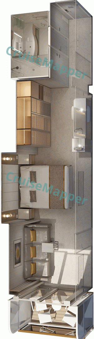 Sun Princess Signature Suite  floor plan