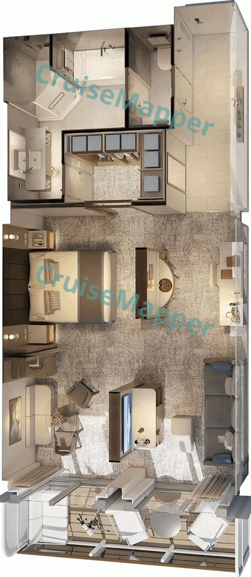 Sun Princess Signature Owners Suite  floor plan