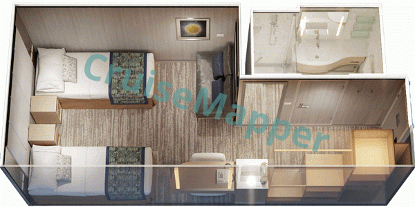 Sun Princess Interior Cabin  floor plan