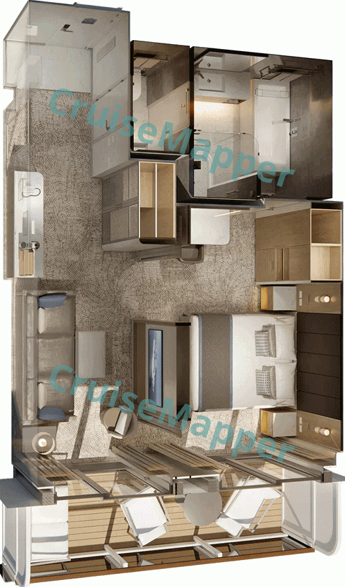 Sun Princess Signature Penthouse Suite  floor plan