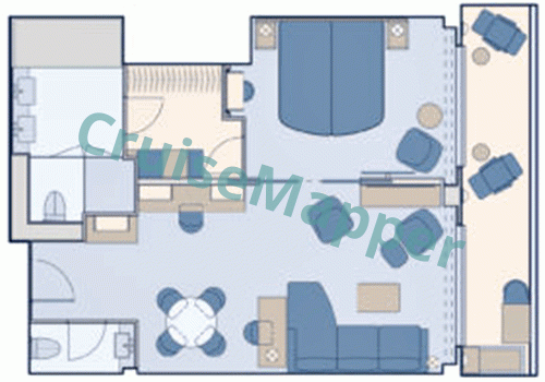 SeaDream Innovation ADMUNDSEN-NANSEN Suite  floor plan