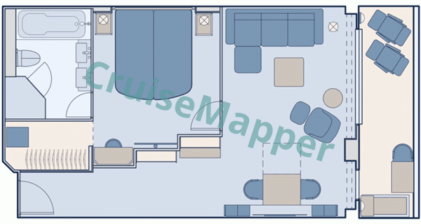 SeaDream Innovation ADVENTURER Suite  floor plan