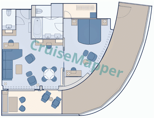SeaDream Innovation HEYERDAHL-ERIKSSON Suite  floor plan